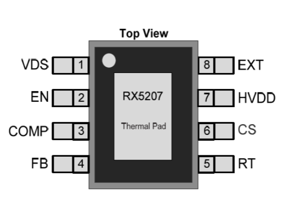 RX5207异步电流模式（CC 模式）DC_DC 升压控制驱动芯片